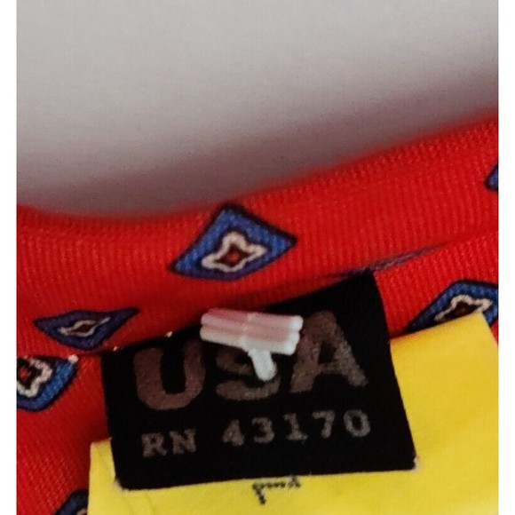 Randa Corp. USA Mens Classic Neck Tie Red White Blue Washable Dryable 3"x56.5" - Picture 4 of 4